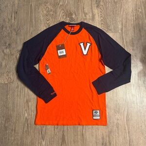 NWT Mitchell & Ness Virginia Cavaliers NCAA Legendary Long Sleeve Shirt Size S